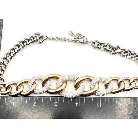 Swarovski Silver and Rose Gold Chain Necklace - Picture 10 of 14